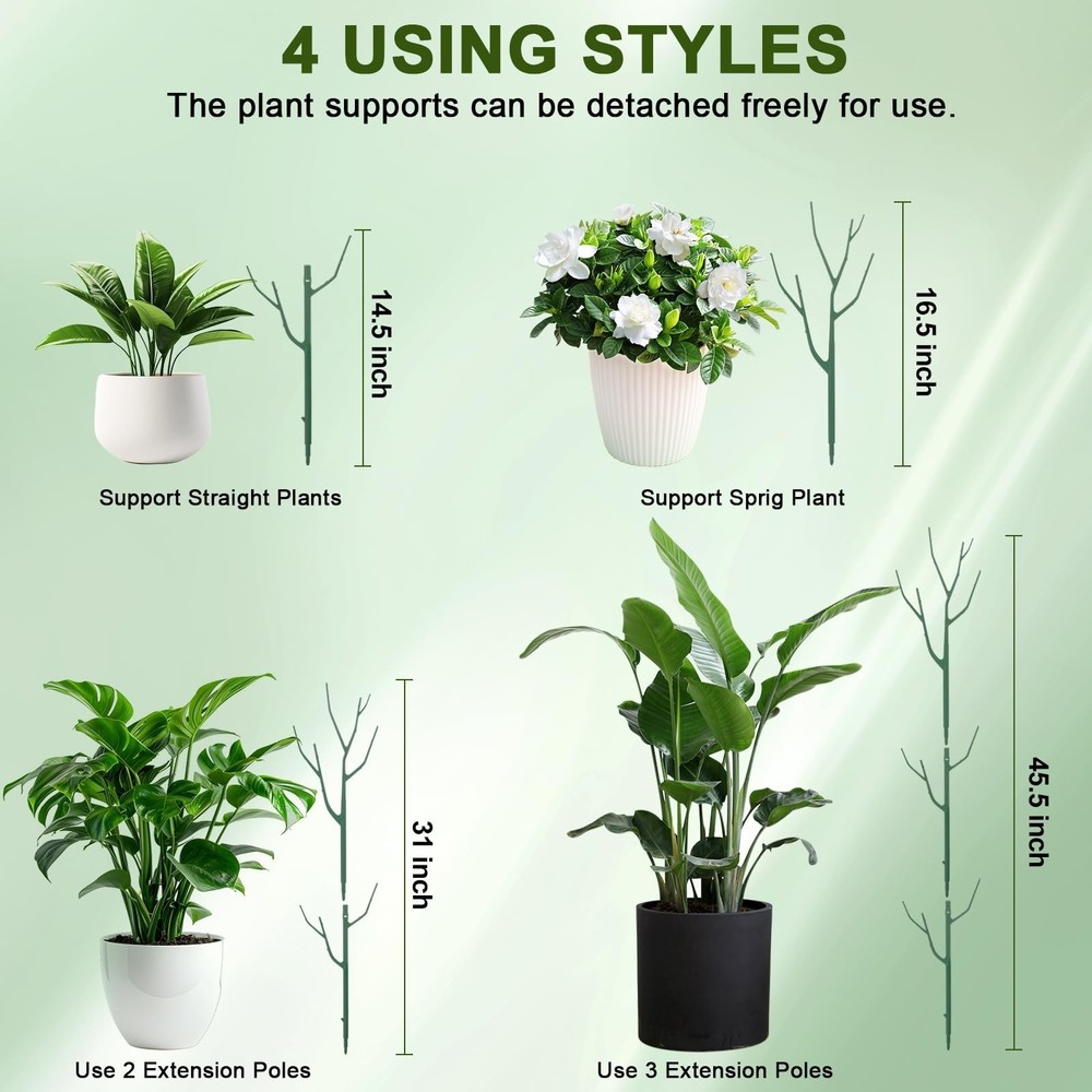 5 Pack Stackable Plant Support Stakes, Climbing Plant Support Structures for ...