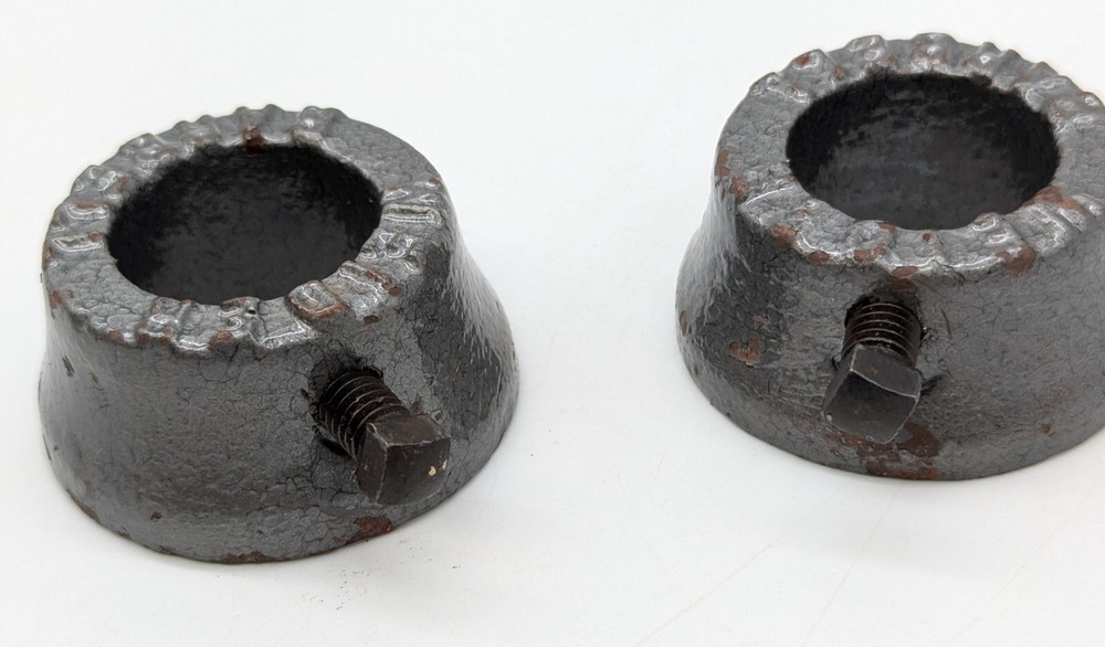 2 Weider Barbell 1" Bar Inside Collars Pair Screw-Lock