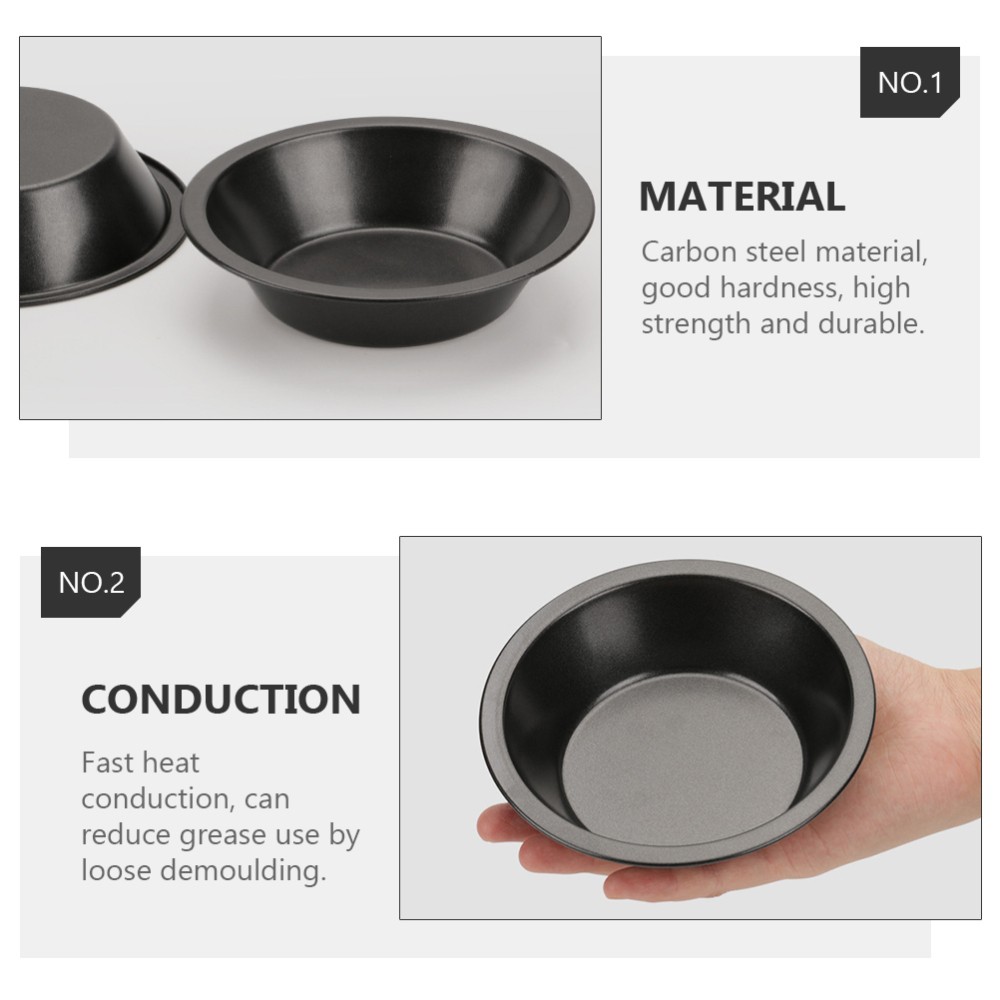 2pcs Bakeware Pizza Tray Round Non-stick Baking Pan Baking Tools