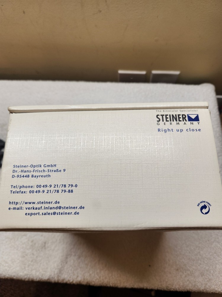Steiner Predator 12x40 Binoculars EMPTY BOX Original Packaging Forest Green...
