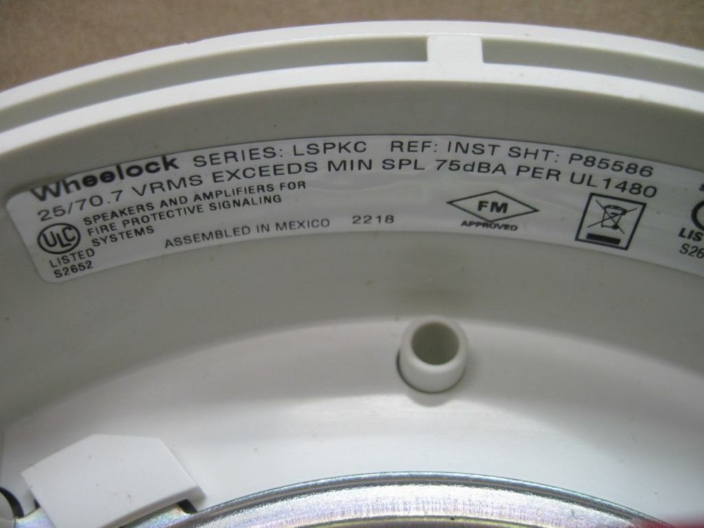 Eaton Wheelock LSPKWC Exceder LED Speaker Ceiling Mount White