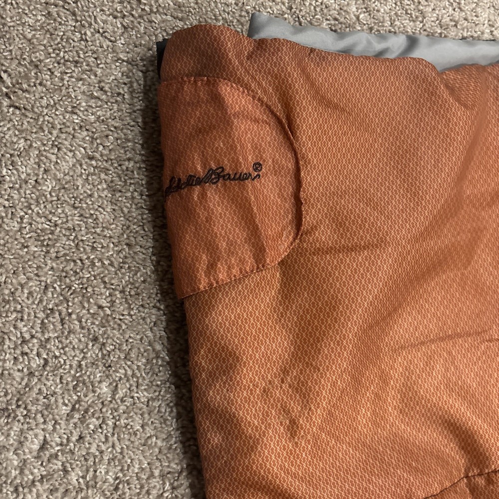 Eddie Bauer Orange Rectangular Sleeping Bag 77 x 31”