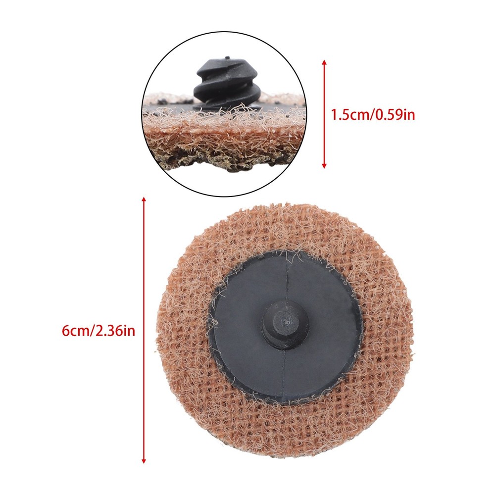 25 Pcs 2" Tan (Coarse) Prep Pad Discs Surface Conditioning Quick Change Discs