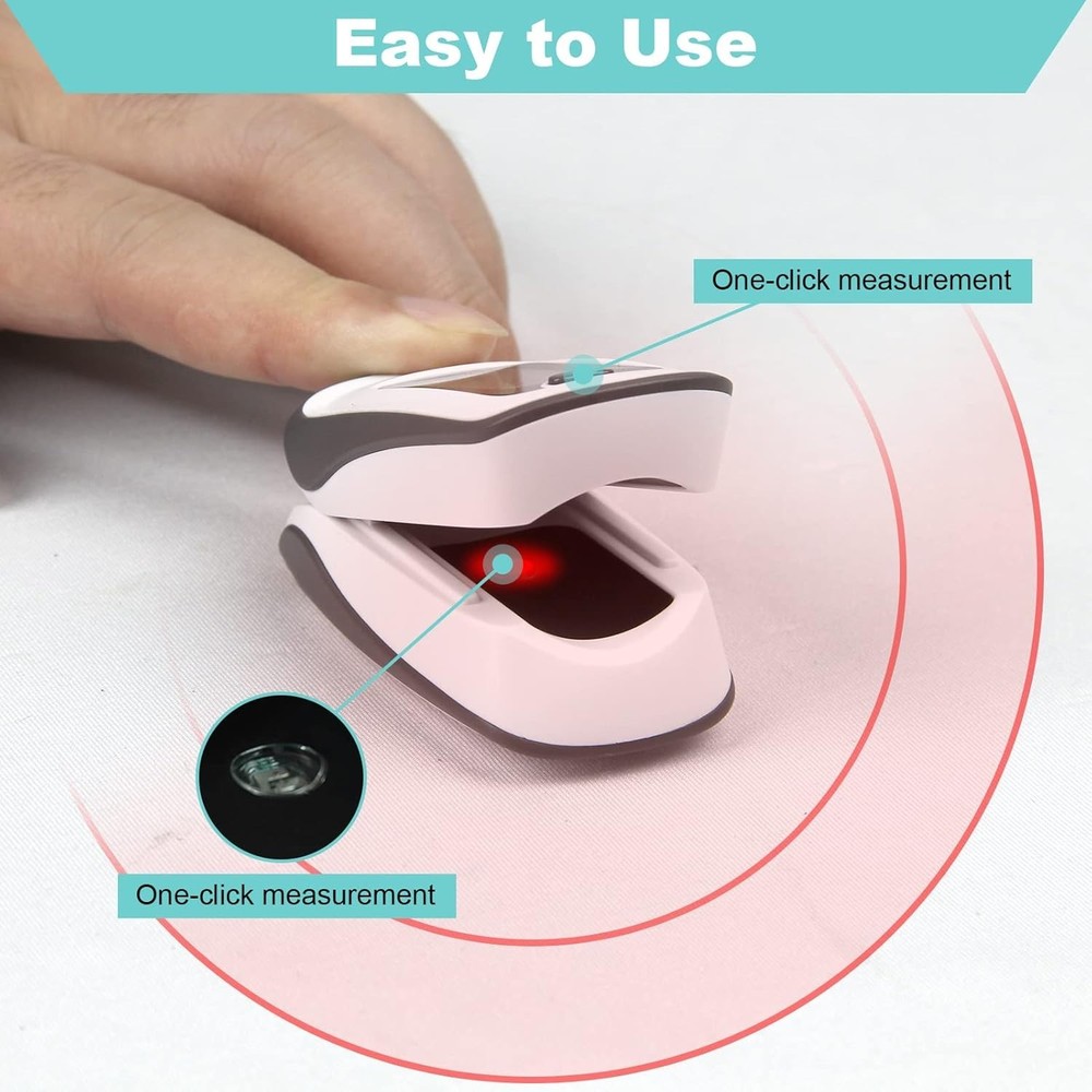 Compact and Accurate Pulse Oximeter with OLED Display & Included Batteries