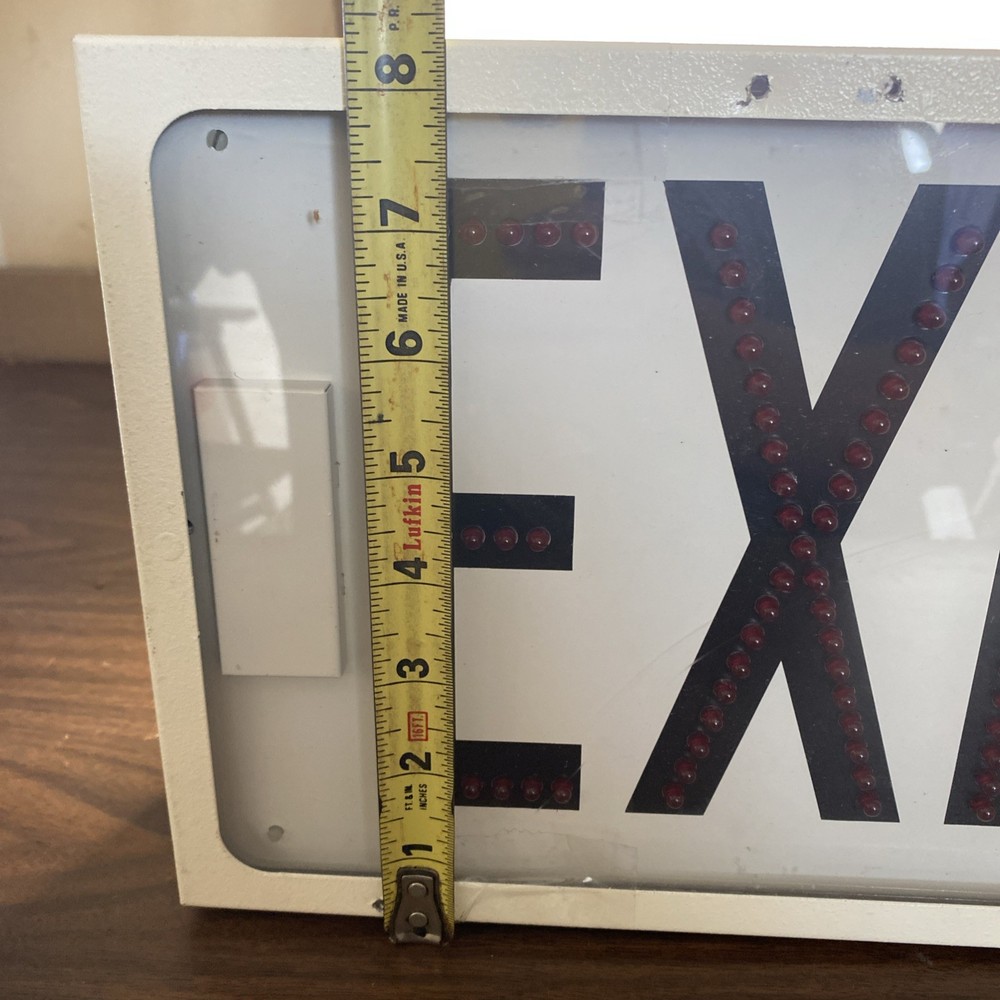 Exitronix 603 Steel Direct View Exit Sign Single Face White 603D 603U READ DESC