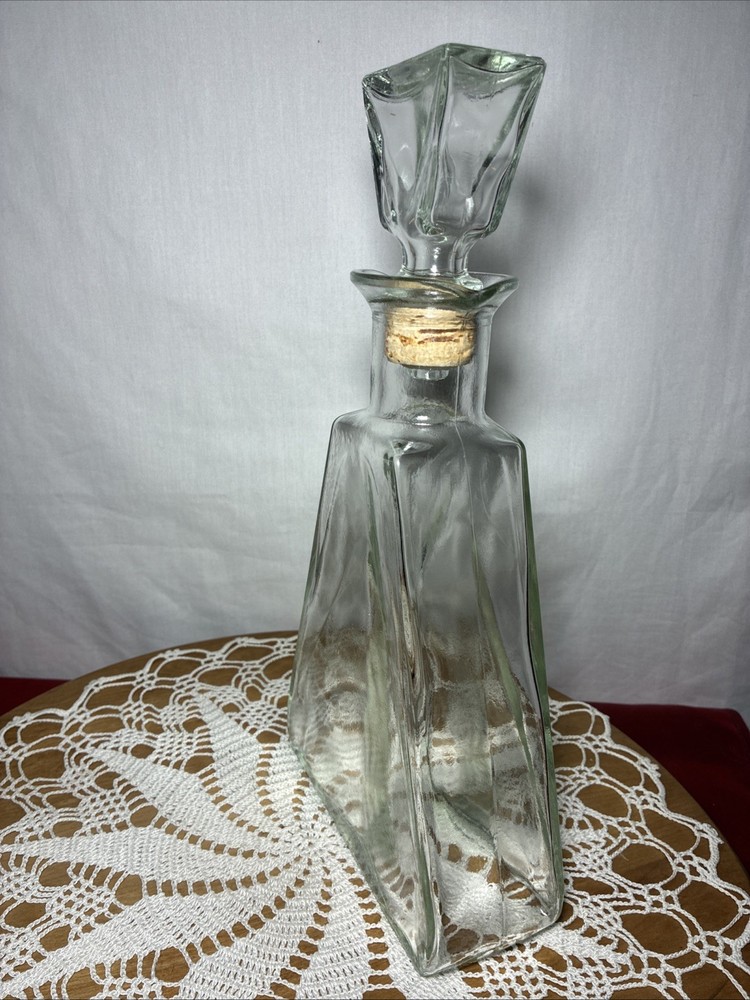 Unique Triangular Mid Century Liquor Bottle Marked 55 11 76