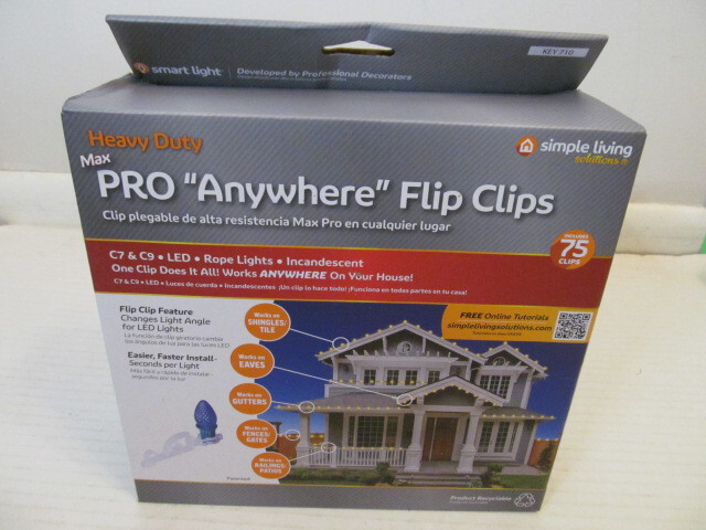 Simple Living Solutions Heavy Duty Max Pro Anywhere Flip Clips, 75 Clips