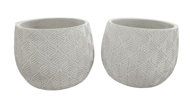 2-PACK 6 in. Concrete Mirkwood Planter LCP-238B