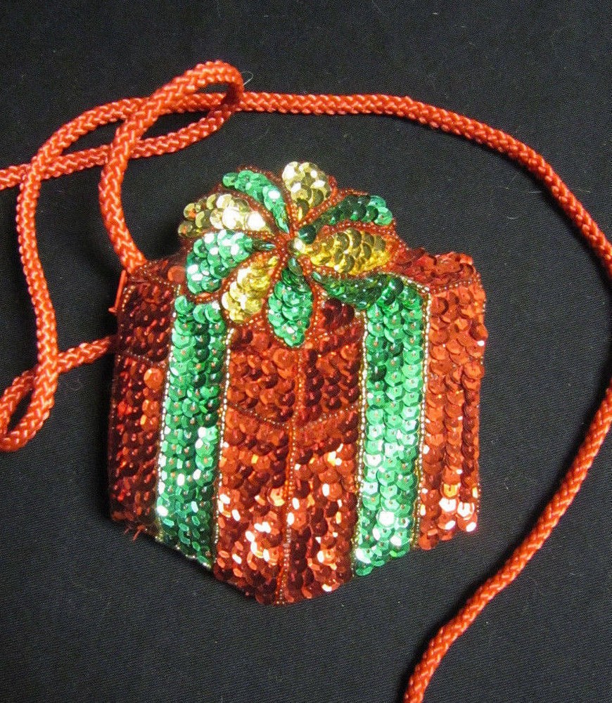 Rainbow Kids Sequined Gift Box Christmas Purse
