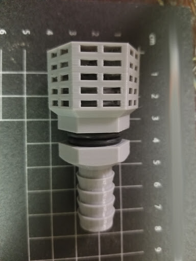 1/2" barbed bulkhead fitting w/ Filter/Strainer for Hydropnics system/aquarium