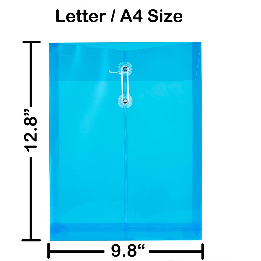 FANWU 12 Pack Assorted Colors Plastic Envelopes Poly Envelope Expandable File Do