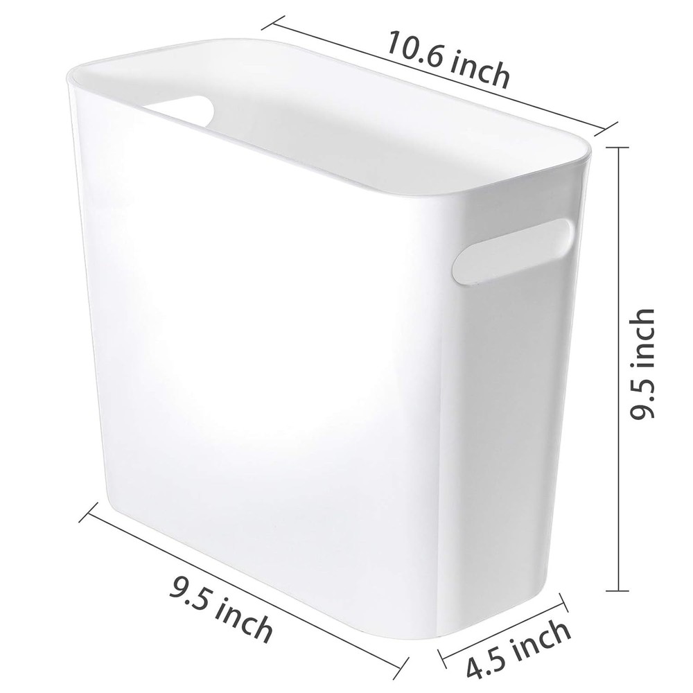 1.5 Gallon Slim Trash Can, Plastic Garbage Container Bin, Small Trash Bin