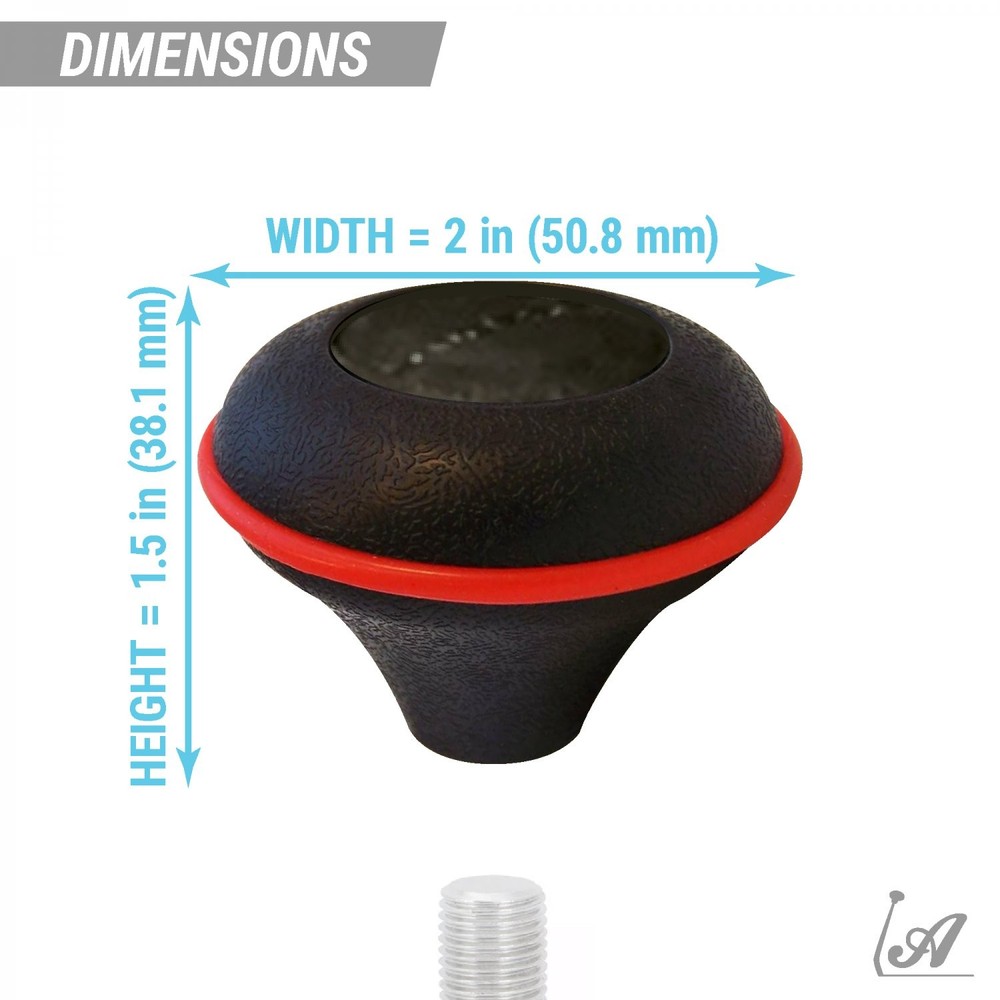 Black Nostalgic Custom Shift Knob with 4 Color O-Ring Options-Push Button-Adjust