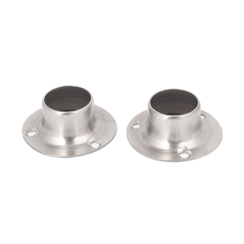 22mm edge pipe guide socket support rod bracket support 2pcs for wardrobe