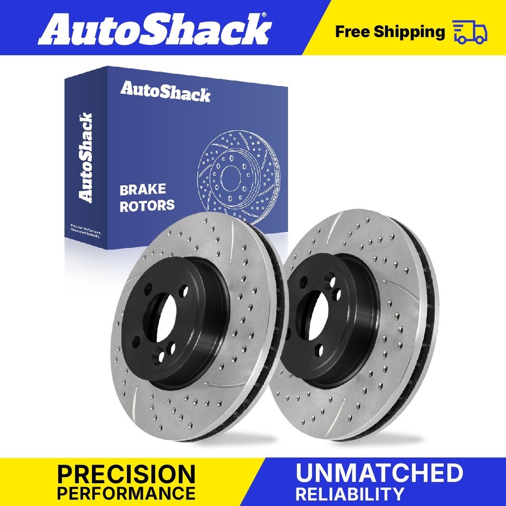 Front Drilled Slotted Brake Rotors for 2007-2015 Mini Cooper
