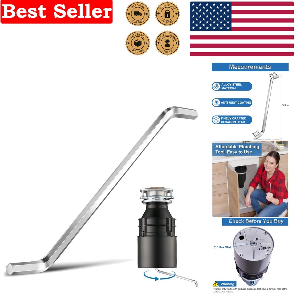 Effortless Garbage Disposal Unjamming Wrench - Compact, Durable & Easy to Use
