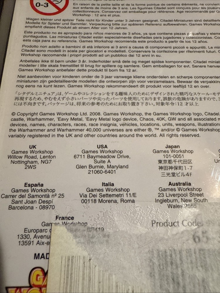 Games Workshop Fallen Giant Template