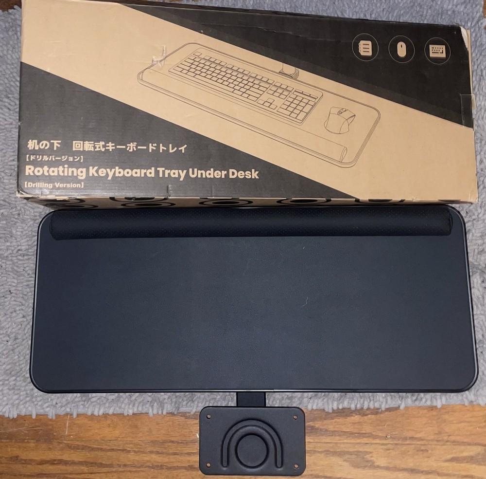 Rotating keyboard Tray Under Desk