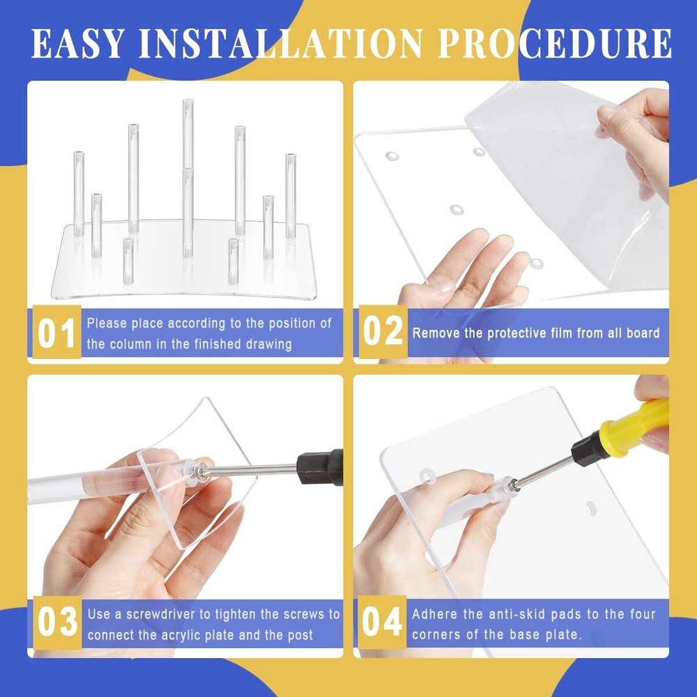 10-Tier Clear Acrylic Display Stand Riser for Collections Figures Cupcakes
