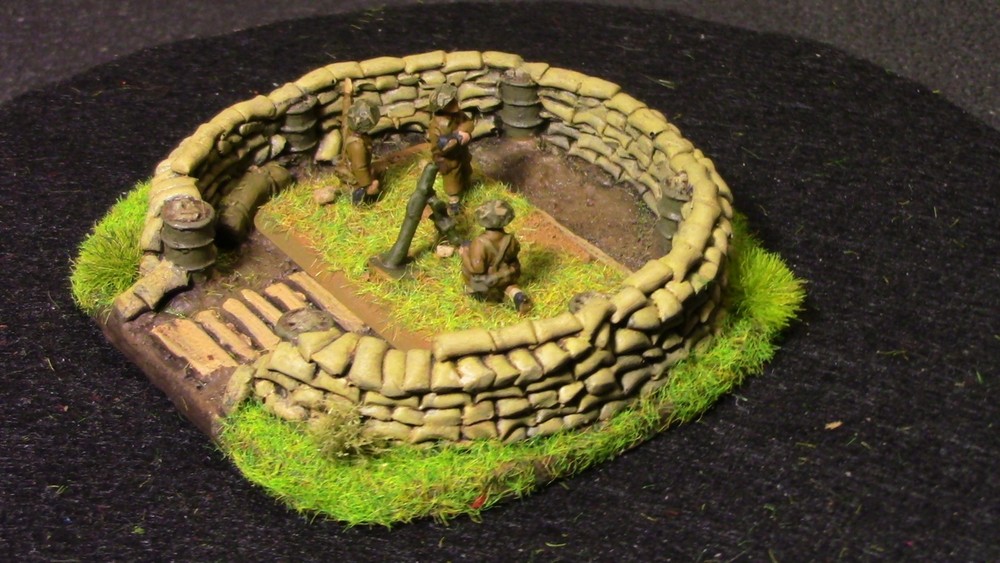 🔥 15mm Pro-Painted Baueda WW2 Mortar Pit