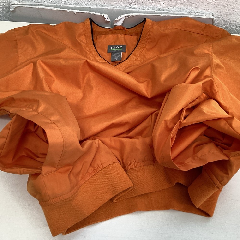 izod golf men’s jacket M xtreme function orange vneck pullover