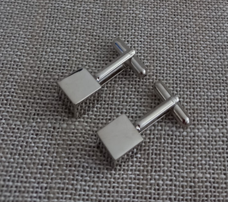 White metal cufflinks