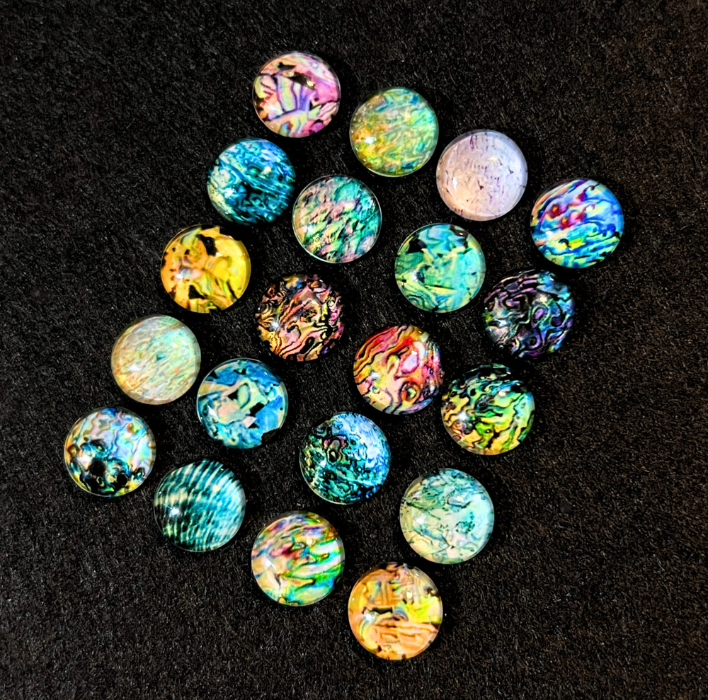 Iridescent Opal Decorative Push Pins, Abalone Shimmering Corkboard Thumbtacks