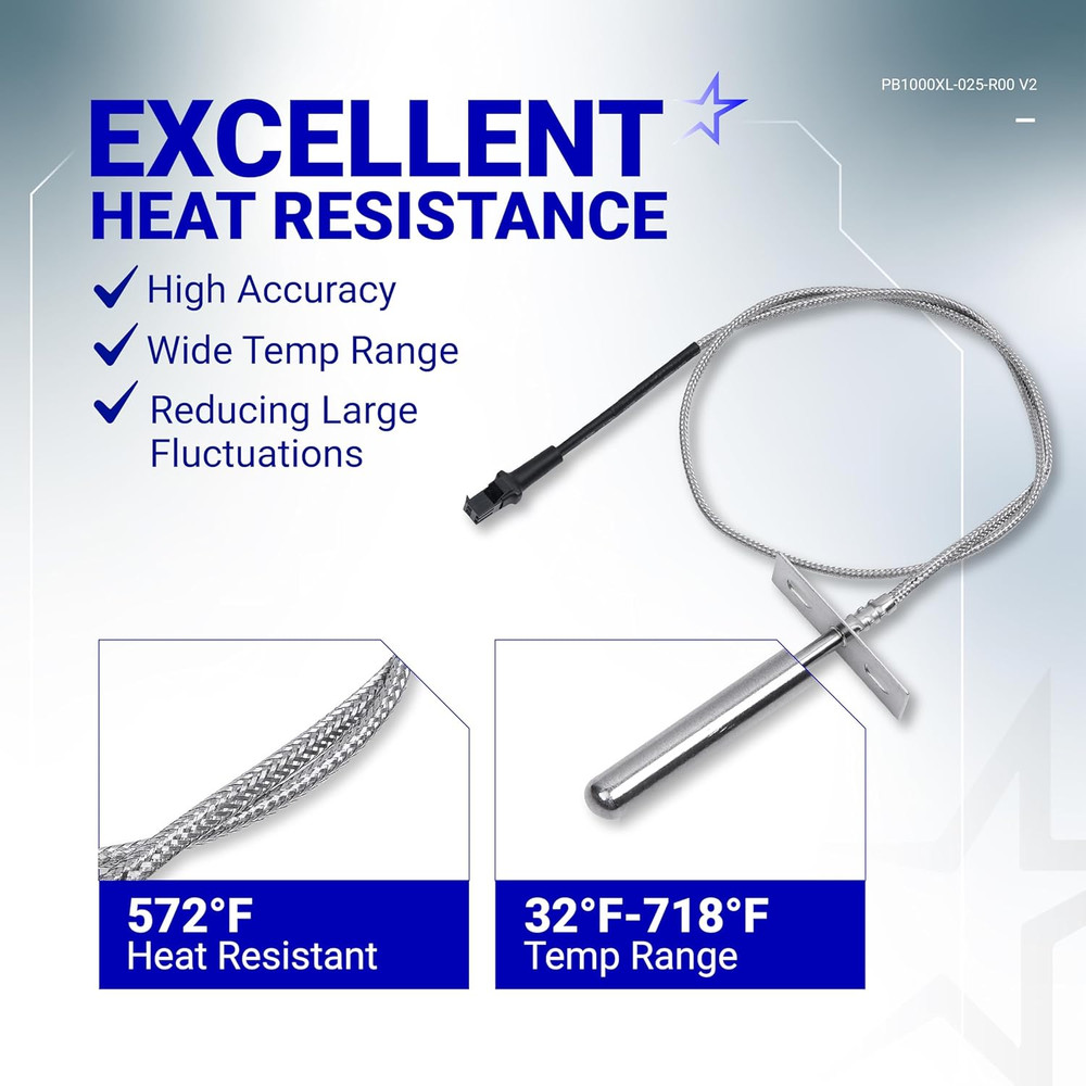 [Upgraded] RTD Temperature Probe Sensor, Compatible with Pit Boss Pellet Grills