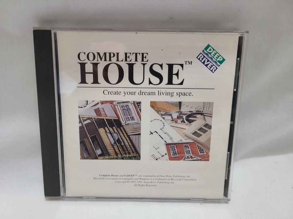 Complete House PC CD-ROM Deep River 1996 ©1992 - Home Designing