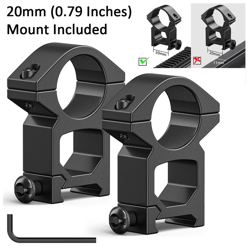 3-9X40 Rifle Scope Mil-Dot Reticle Optics Scope W/ Mounts - Adjustable Objective