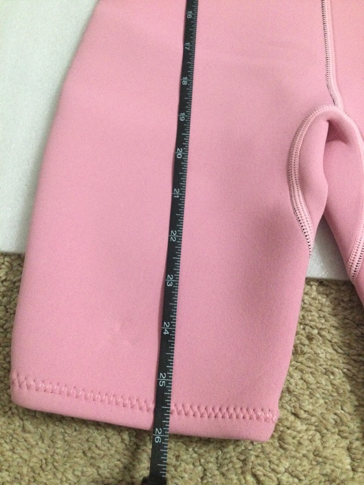 Kids Dark Lightning Wetsuit Pink and Yellow Leaf Pattern Size M
