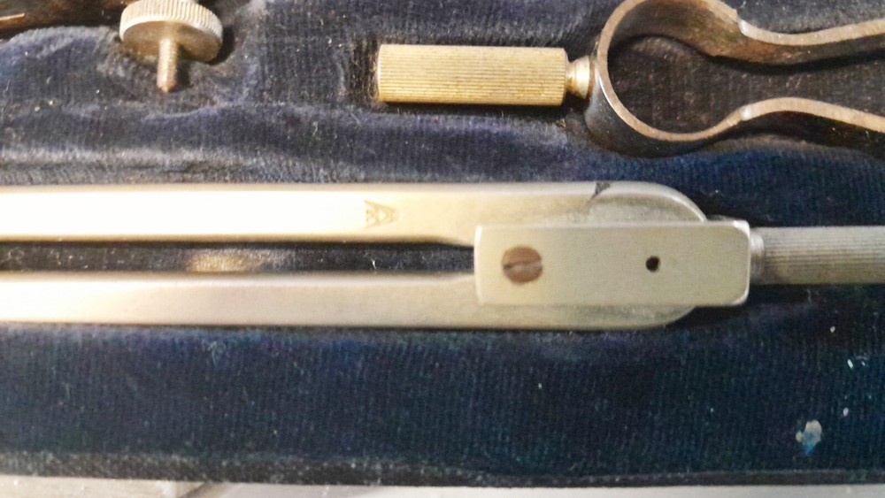 vintage draughtmans drawing set steel