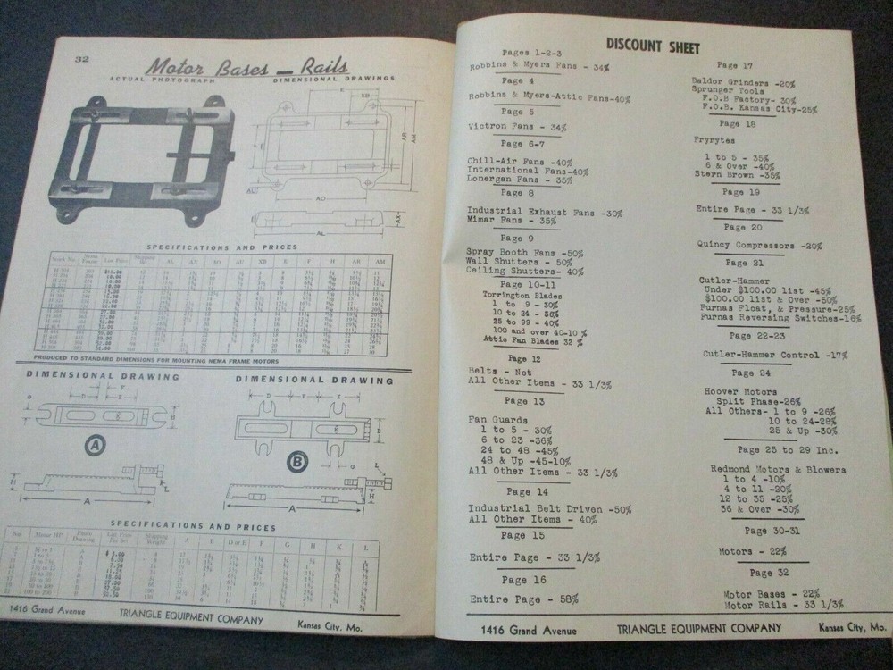 1950 Triangle Equipment Company Summer catalgue no. 500