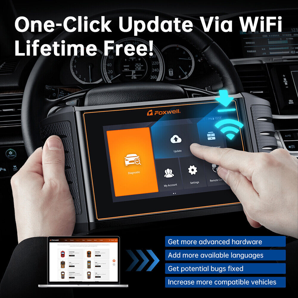 FOXWELL NT710 All System Bidirectional Car OBD2 Scanner Diagnostic E-CU Coding