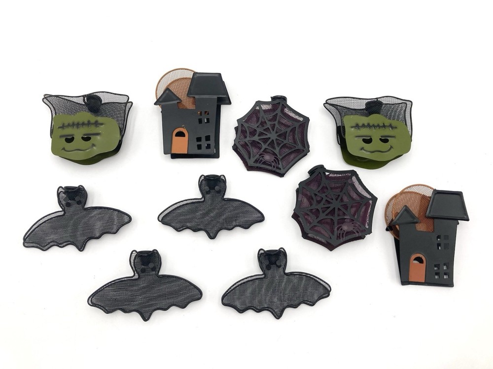 Halloween String Light Covers Only 10 Pc Wire Mesh Haunted House Monster Spider