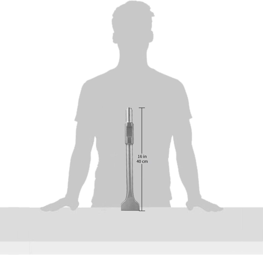 XtremepowerUS Wide Tile Chisel Bit for Demolition Medium to Large, Silver