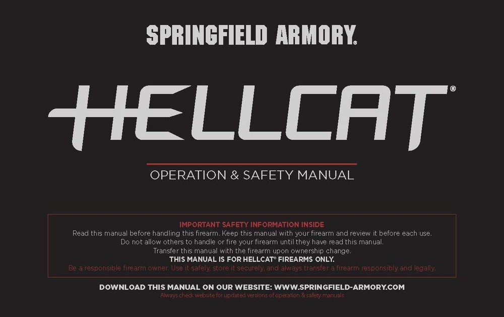 Springfield Armory Hellcat Operation & Safety Manual (54 pg)