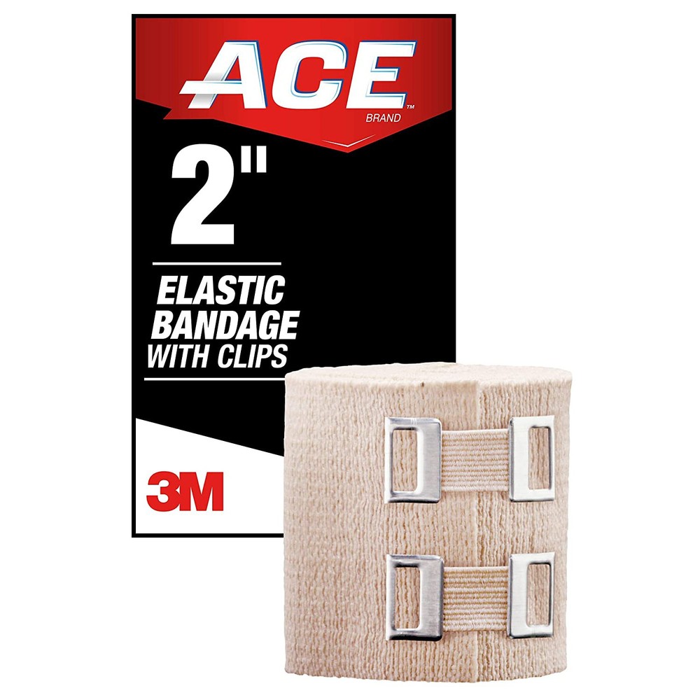 ACE Elastic Bandage with Clips: 3 in. width (Black)