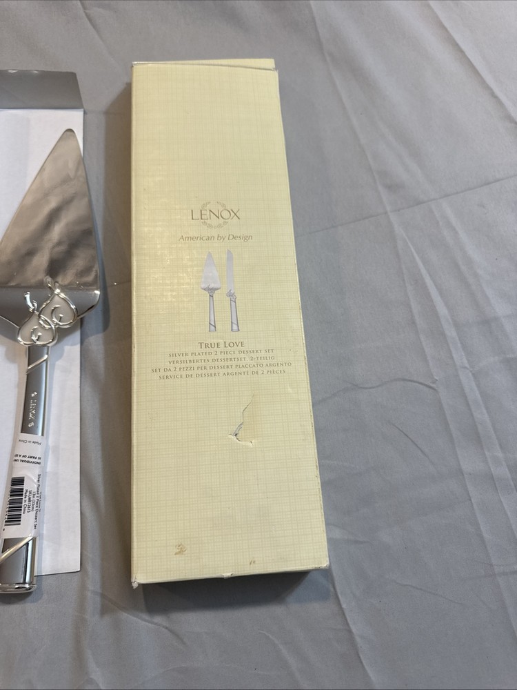 Lenox Silver Plated 2 Piece Dessert Set True Love