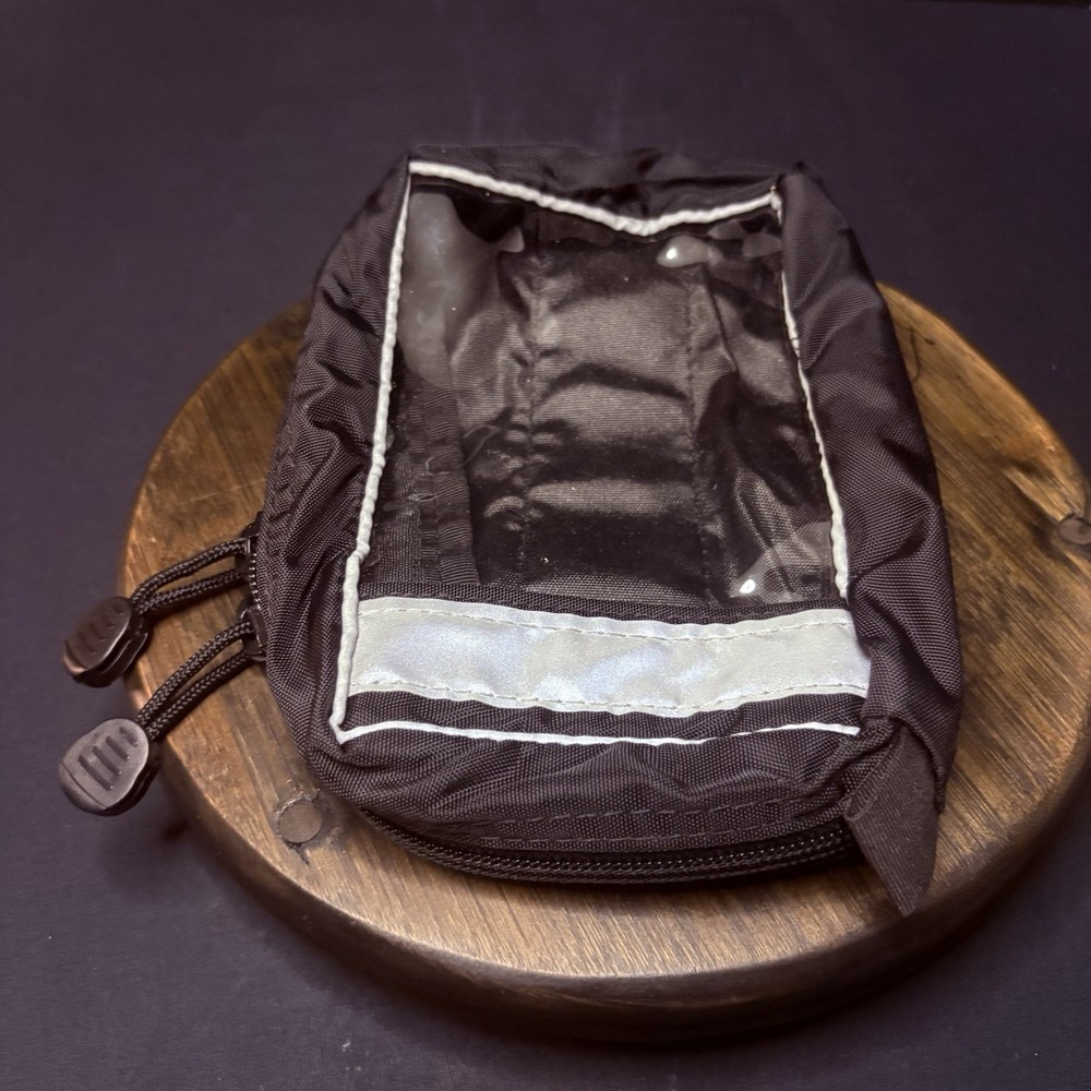 See Through Pouch 8"x 5" Reflective Strips, Hook & Loop Attachment