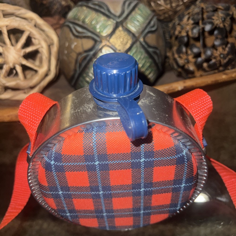 Vintage Buffalo Plaid Canteen Small