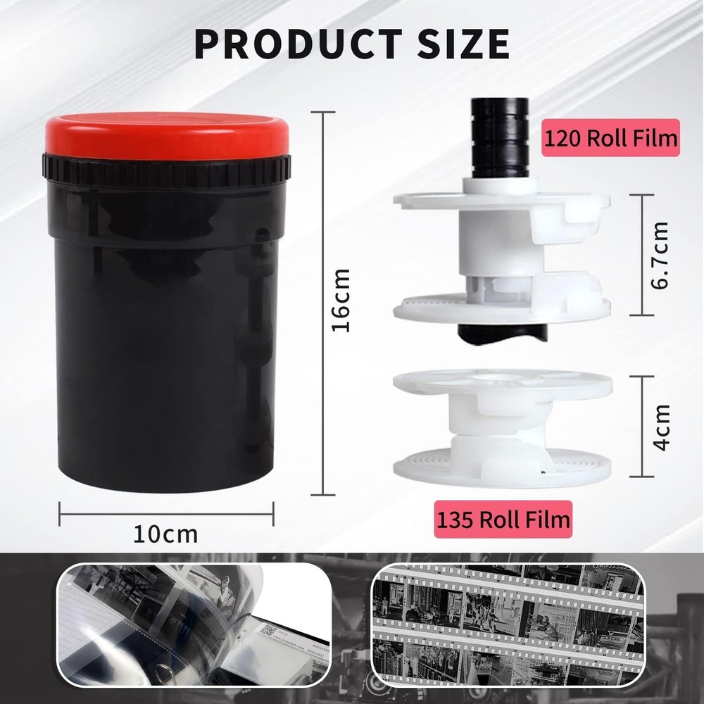 Universal Compact Developing Tank 2 Spiral Reel for Processing 120 135 126 127 B