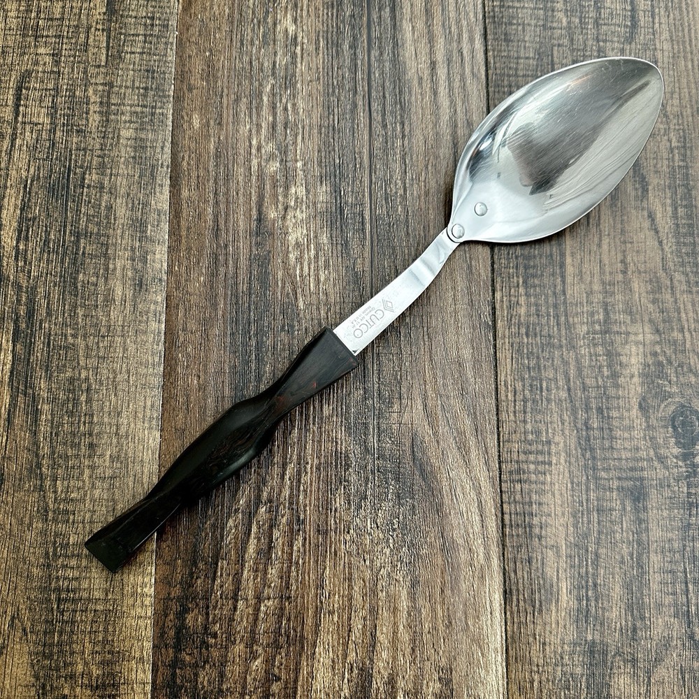 VTG Cutco 17 JH Solid Basting Serving Spoon Classic Dark Brown Handle USA