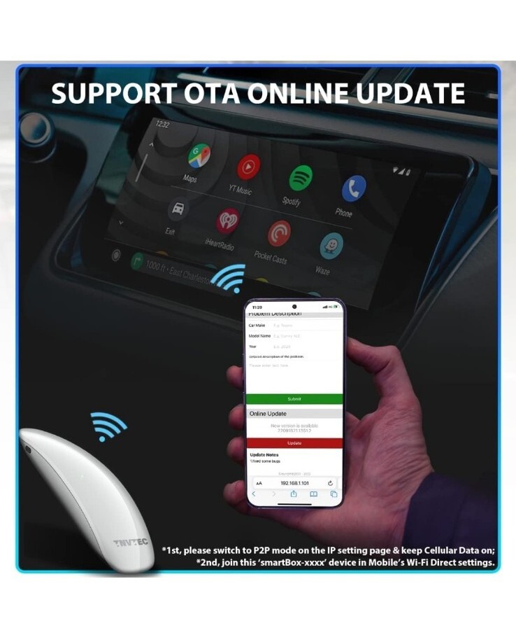 Wireless Android Auto Adapter 2023 Convert Wired Android Auto to Wireless