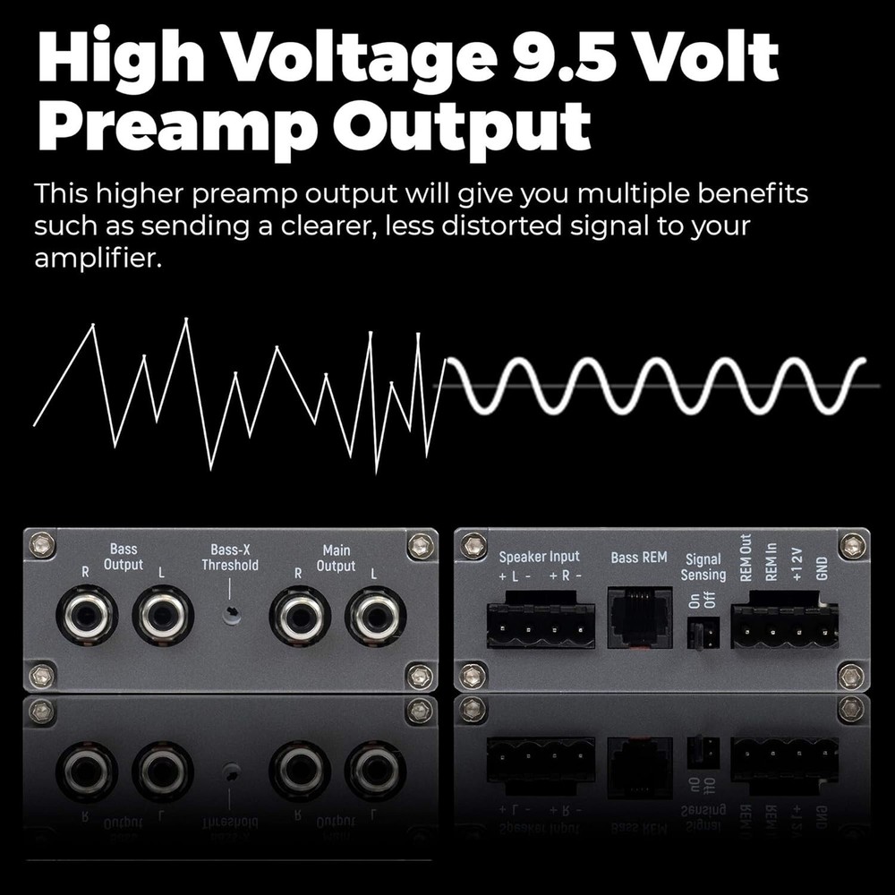 Powerful 2-Channel Line Out Converter with Selectable Auto-On & Remote Control