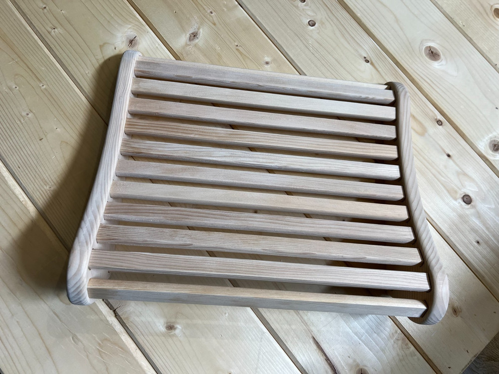 Hemlock Sauna Headrest | Wooden Sauna Pillow | Ergonomic Neck Support Solid Wood