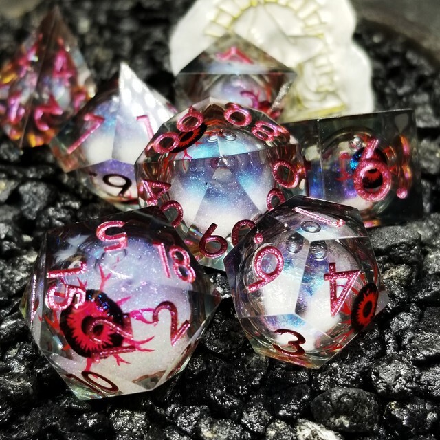 Sage's All Seeing Eye Liquid Core Polyhedral DIce Set Dnd RPG Dice D&D TTRPG