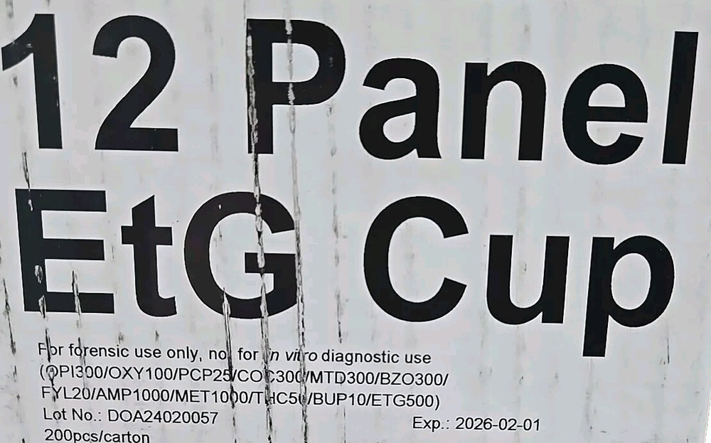 [12 Pack] 12 Panel Drug Test Cups, with EtG Detection