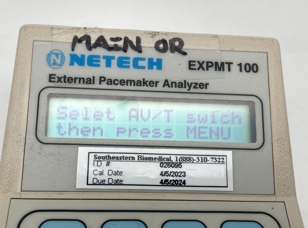 Netech EXPMT 100 Digital Handheld External Pacemaker Analyzer Test CALIBRATED!
