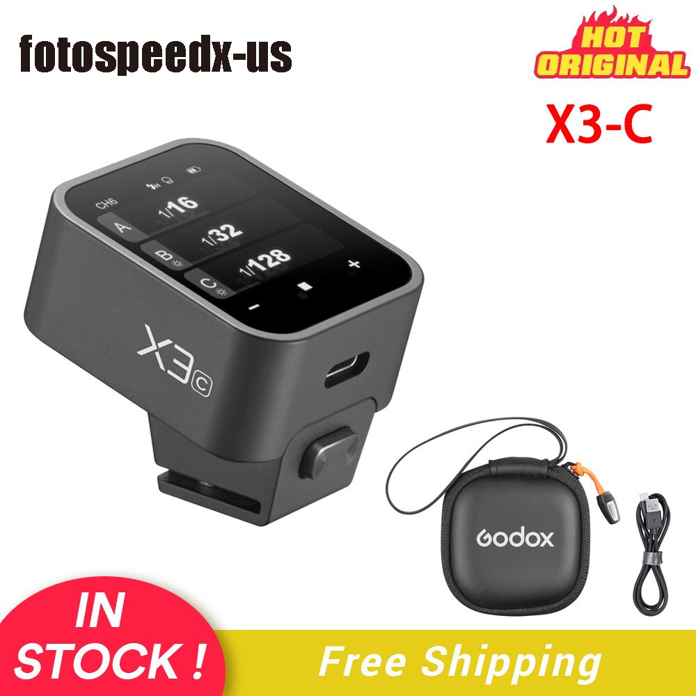 US Godox X3-C 2.4G TTL HSS Flash Trigger Flash Transmitter for Canon Camera